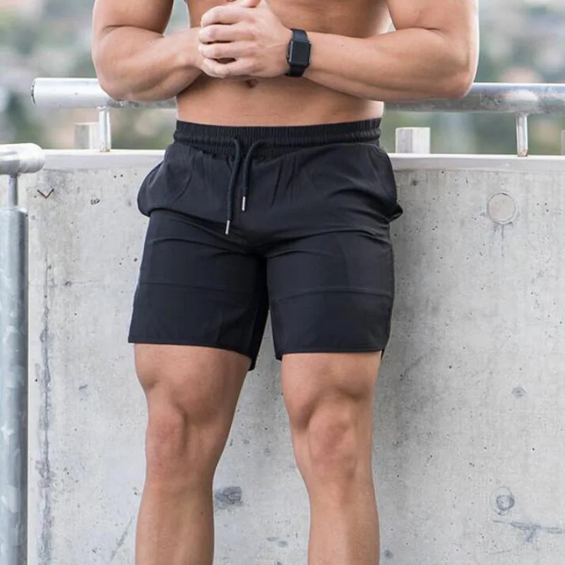 Running Shorts Men Quick Dry Workout Bodybuilding Gym Shorts Spandex Sports Jogging 2023 Pocket Tennis Training Shorts