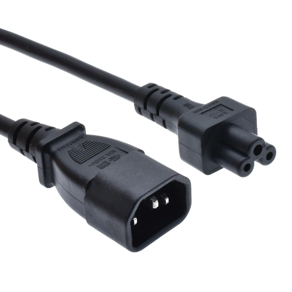 IEC 320 C14 Male Plug to C5 Female Adapter Cable IEC 3 Pin Male to C5 Micky FOR PDU UPS Power Converter Cord