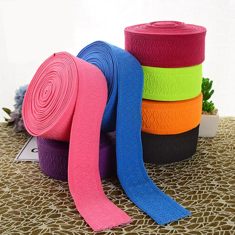 5CM high quality durable pants skirt belt / car decoration soft jacquard rubber band / elastic band
