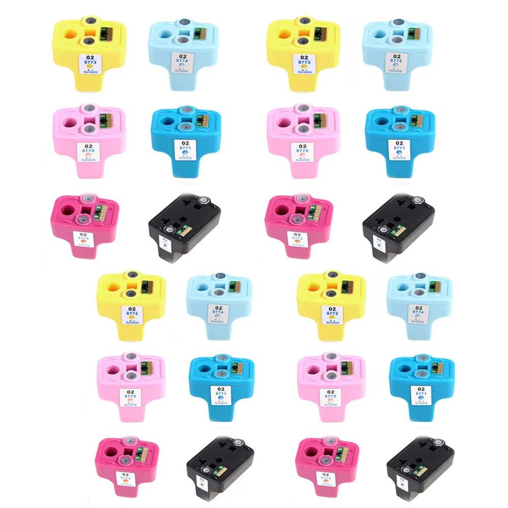 24 Pk Compatible ink Cartridges for HP02 C8721W C8771W C8772W C8773W C8774W C8775W