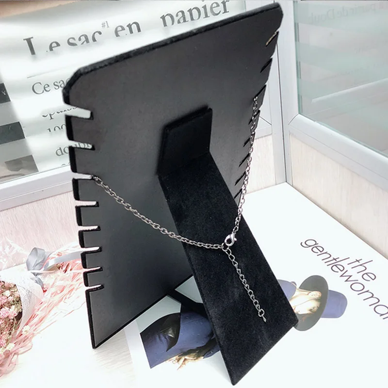 Hot Selling 4 Color Necklace Bust Jewelry Pendant Chocker Display Holder Organizer Stand Fashion Jewellery Shelf Adjustable Back