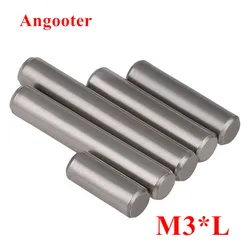 200/50pcs M3 GB119 SUS304 Stainless Steel Dowel Pins Round Cylinder Parallel Pin Dia 3mm locating pin M3*8/10/12/16/20/25/30mm