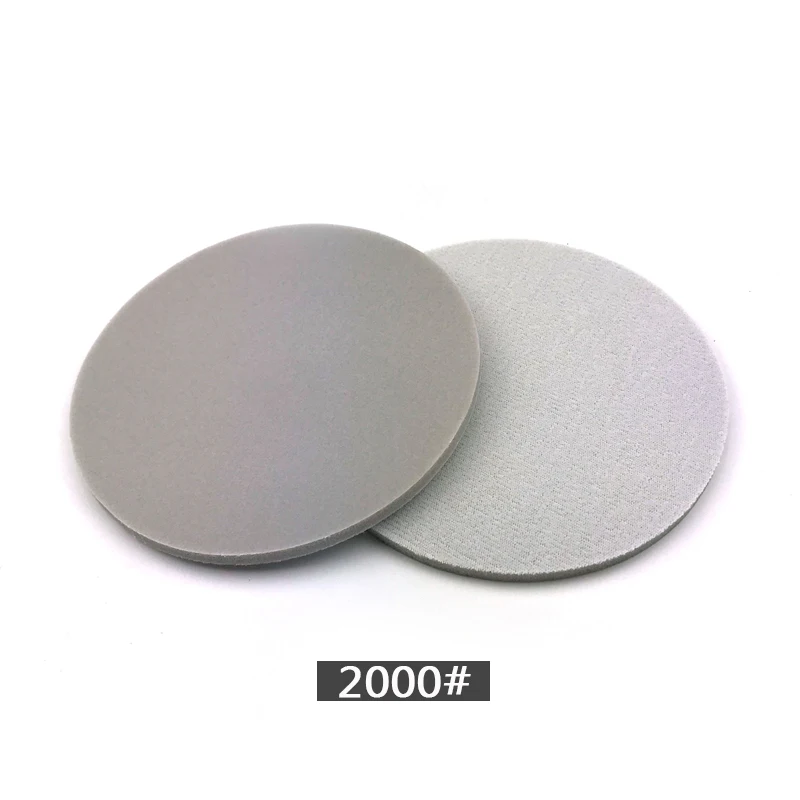 POLIWELL 2 CÁI 5 Inch 125mm Thông Tắc Đường Ống Lưng Bọt Biển Chà Nhám Đĩa Nhám 150 ~ 2000 Ẩm Ướt và Khô Giấy Nhám tự dính Dụng Cụ Mài