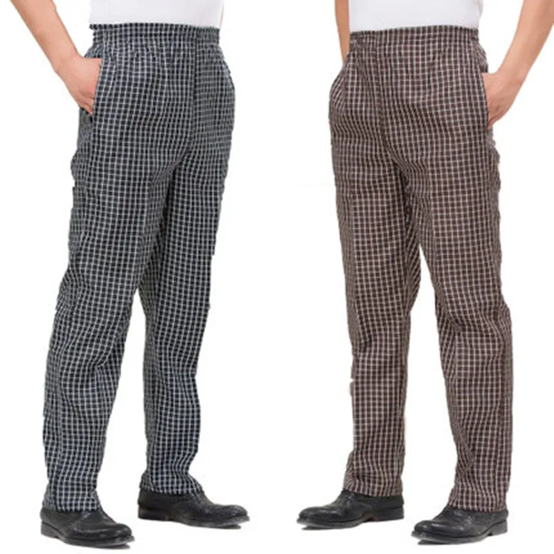 Mới nhất phong cách quần Đầu Bếp mùa thu và mùa đông chefs dụng cụ ăn uống zebra quần overalls sọc quần quần kẻ sọc bếp men 6 loại