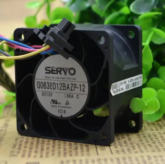 Original 6cm G0638D12BAZP-12 60*60*38mm 6038 12V 1.66A  4 wire violence fan