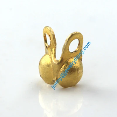 2013 jewelry findings Double Cup bead Tips Chain ends for 1.2mm beads chain  shipping free