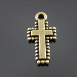 10PCS Cross Charms Pendants For Jewelry Making Alloy Handmade Crafts Finding Antique Bronze Wholesale AU35881