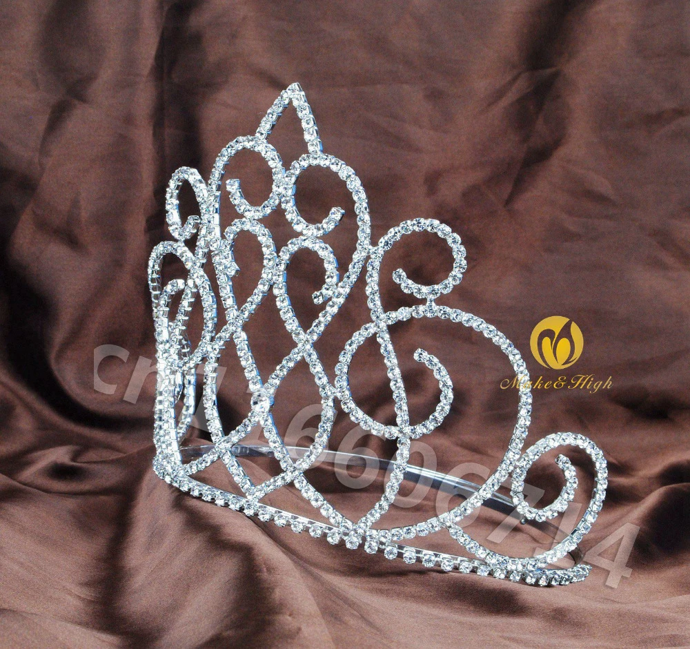 

Handmade Queen Crown Fashion Women Full Round Crowns Tiaras Wedding Pageant Prom Costumes Bridal Hair Accessories Head Jewelry