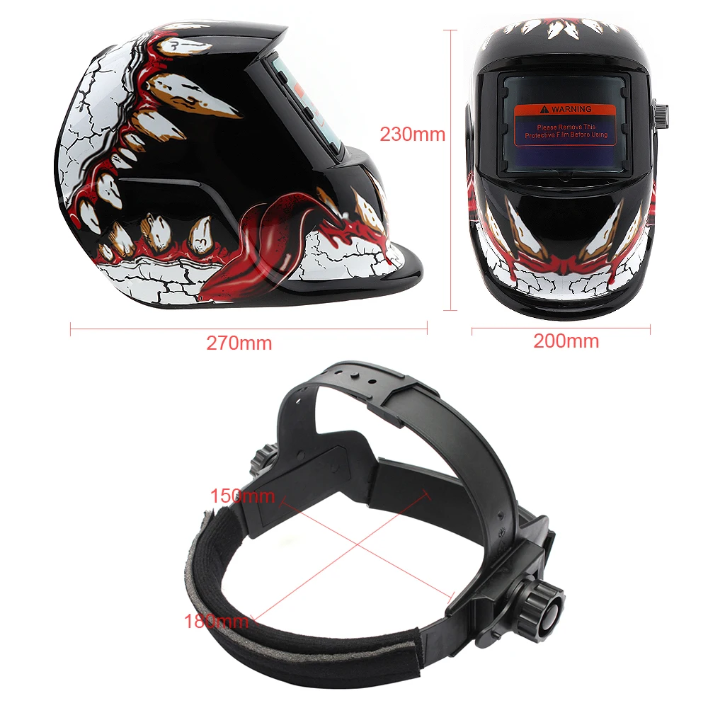 Imagem -03 - Ferramentas de Soldagem Escurecimento Automático Ajustar Solar Tig Mig Moagem Capacetes de Soldagem Máscara Facial Máscara de Soldagem Elétrica