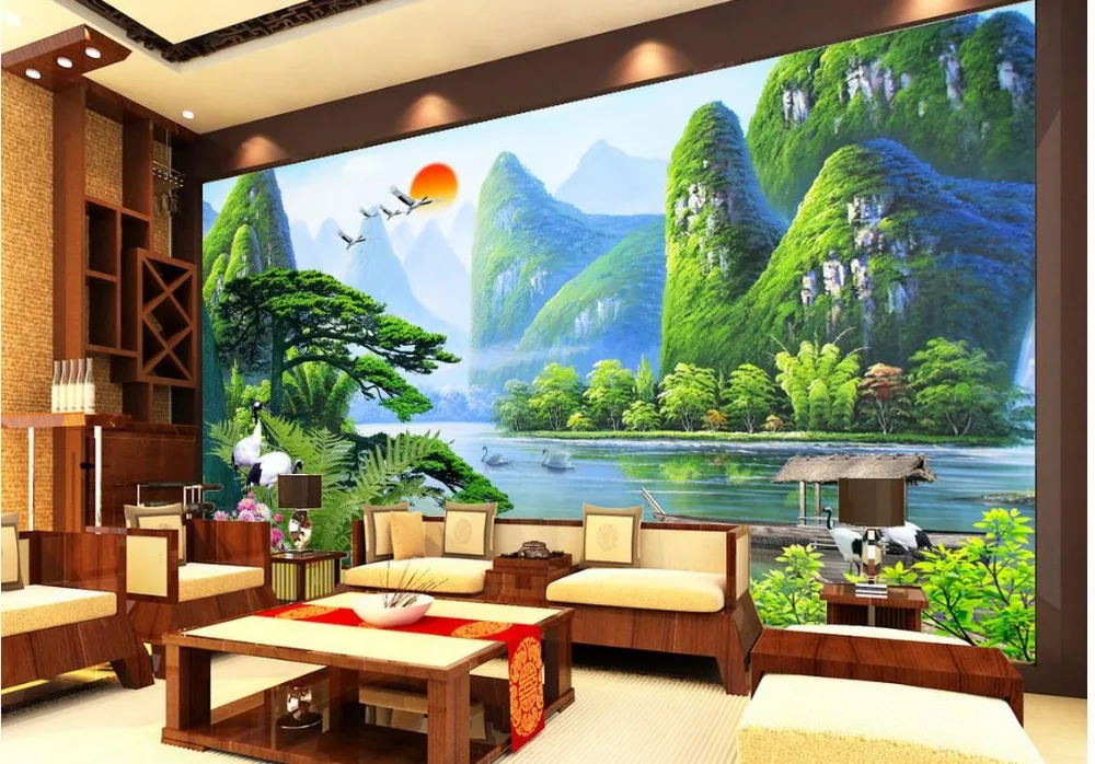 

Landscape wallpaper murals Welcome Song 3d wallpaper modern for living room murals Non woven Home Decoration