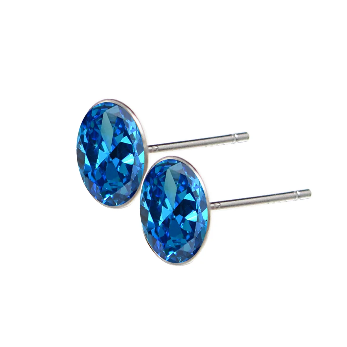 Beadsnice 925 Sterling Silver Stud Earrings Round Cabochon Settings for Earring Jewelry Making ID36119