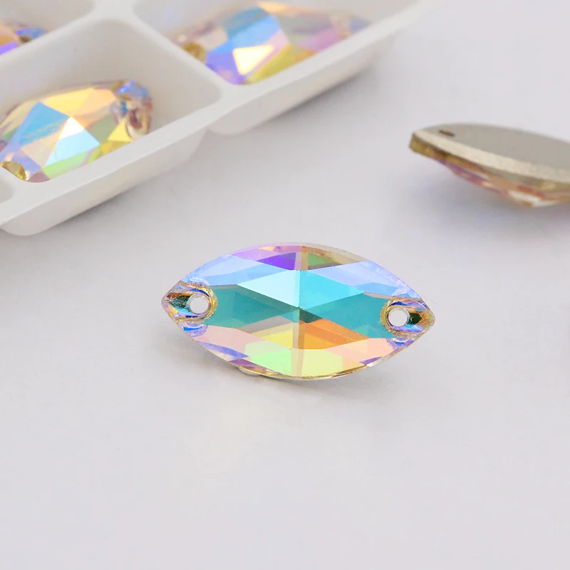 Glass Rhinestones Paradise Shine Sewing Strass K9 crystals Sew On Rhinestone Sew On Stones Spacer buttons for DIY  Garment Makin