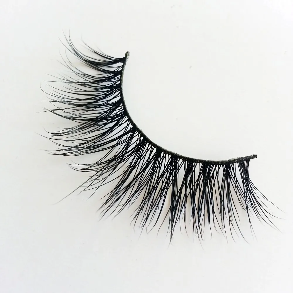 Negli stati uniti 100 paia di ciglia di visone 3D Faux Mink Fluffy Lash Winged End Eye ciglia finte allungate ciglia morbide trucco