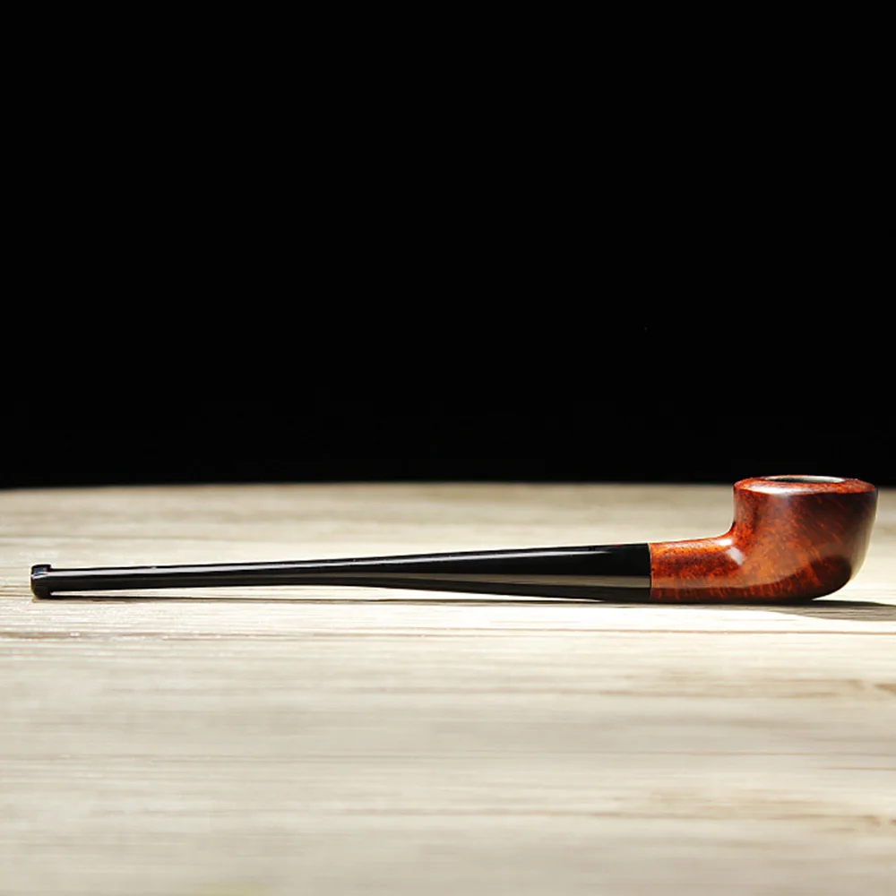 RU-NewBee 10 Smoking Tools Handmade Briar Wood Polo Smoking Pipe Small Long Stem StraightTobacco Pipe for Reading Factory modern