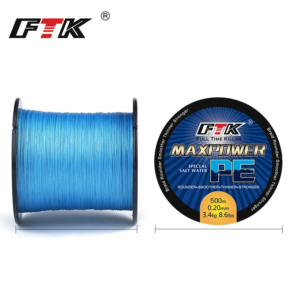 FTK PE pleciona linka TP 500M LB13-17 Code0.4-6.0 DIA/mm0.1-0.4 Super wielowłóknowy karp wędkarski — zdjęcie 6