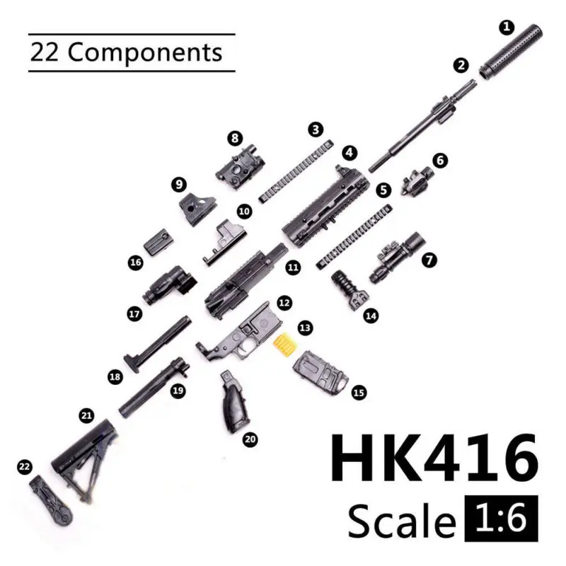 1:6 Scale Toy Mini  Gun Model M134 MG42 AK47 98K Rifle Puzzles Building Bricks Assembly Weapon Scene Sandpan Game Toy