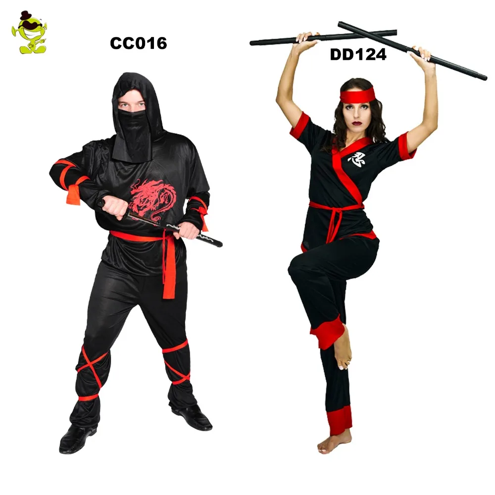 

Classic Ninja Costumes Halloween Costume Female Models Black Ninja Costume Cosplay Dress Cool Man Suits Couple Dress