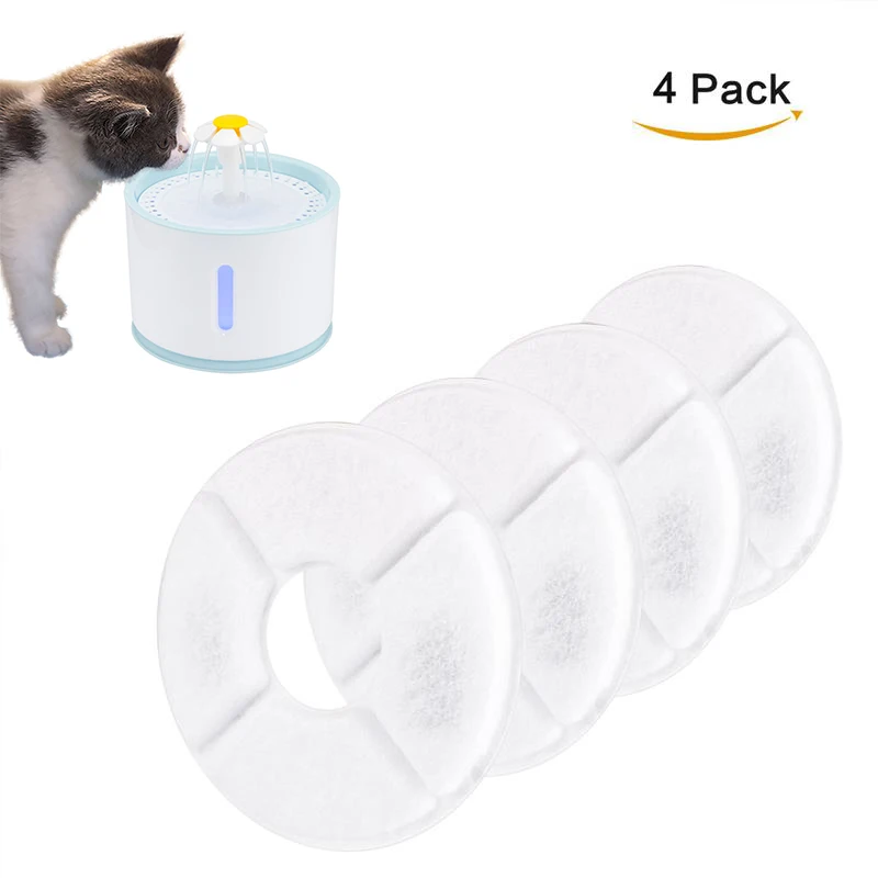 4 Pack Activated Carbon Water Filters for Pet Fountain
