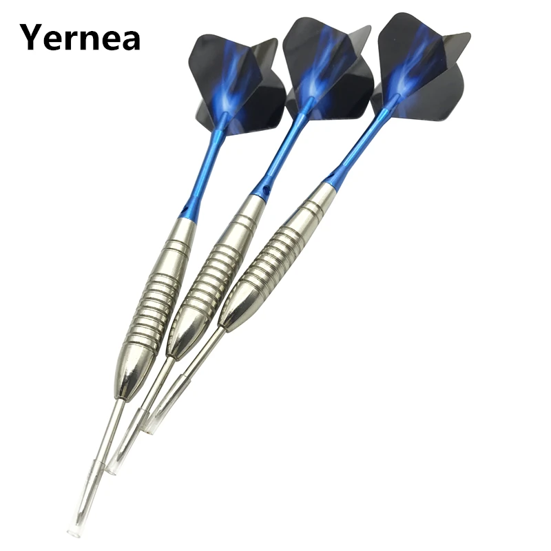 

Yernea High-quality 3Pcs Steel Tip Darts 22g Standard Hard Darts Throwing Sports Games Blue Aluminum Shafts Dart Flights