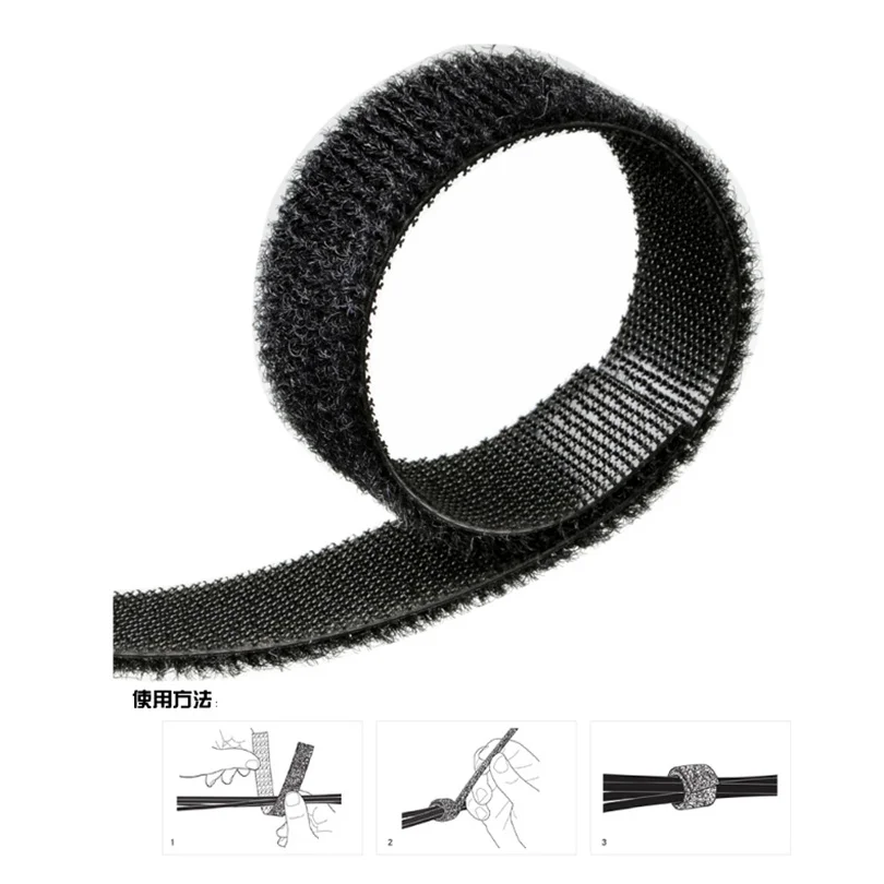 5m/Roll Ultra-Thin Nylon Velcro Straps Cable Ties Power Wire Hook Loop Tape Nylon Straps Fastener Reusable Magic Straps