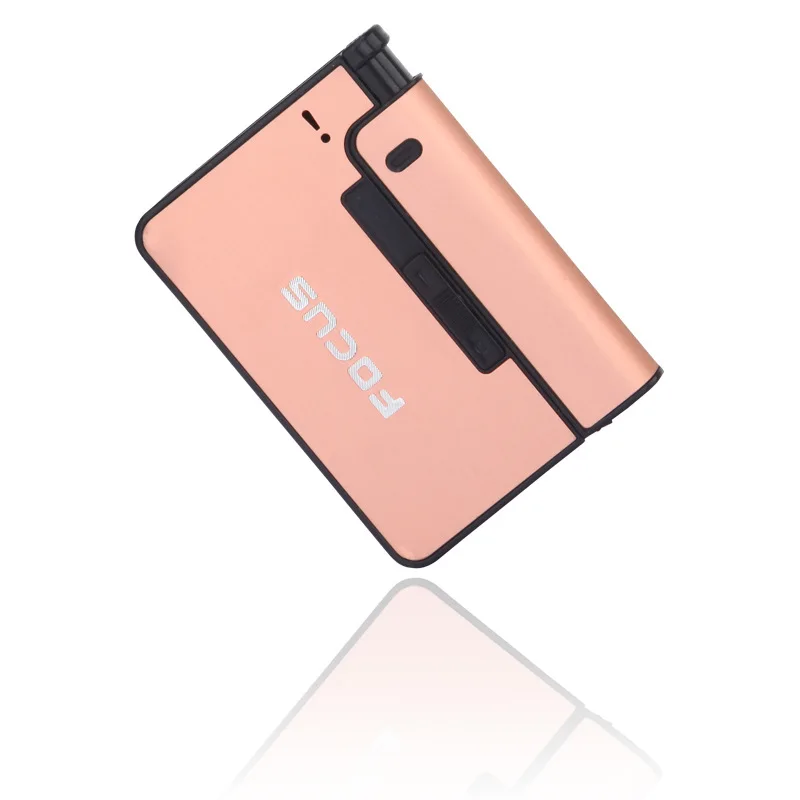 FOCUS Portable Metal Cigarette Boxes With Oil Lighter 10pcs Cigarette  Holder Case Lighter Gadget For Men Christmas Gift