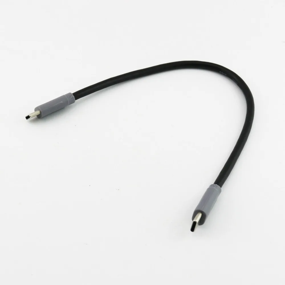 

10pcs USB Type C 3.1 Male To USB Type-C 3.1 Male Converter OTG Adapter Lead Data Black Cable 25cm/1m