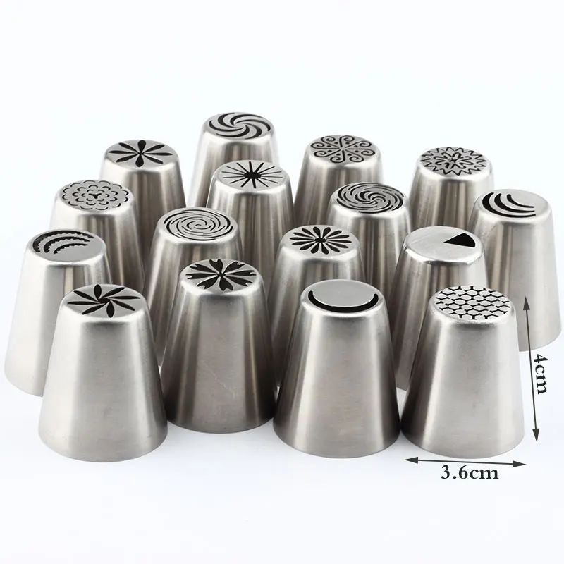 65 Pcs/Set Sugar craft Flower Russian Pastry Tips Fondant Cake Decorating Stainless Steel Kitchen Baking Pastry Tool