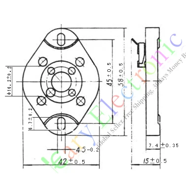 Wholesale and retail 4pcs 4pin Chassis Ceramic vacuum tube socket Silver Base U4A For 300B 811 45 71A  free shipping