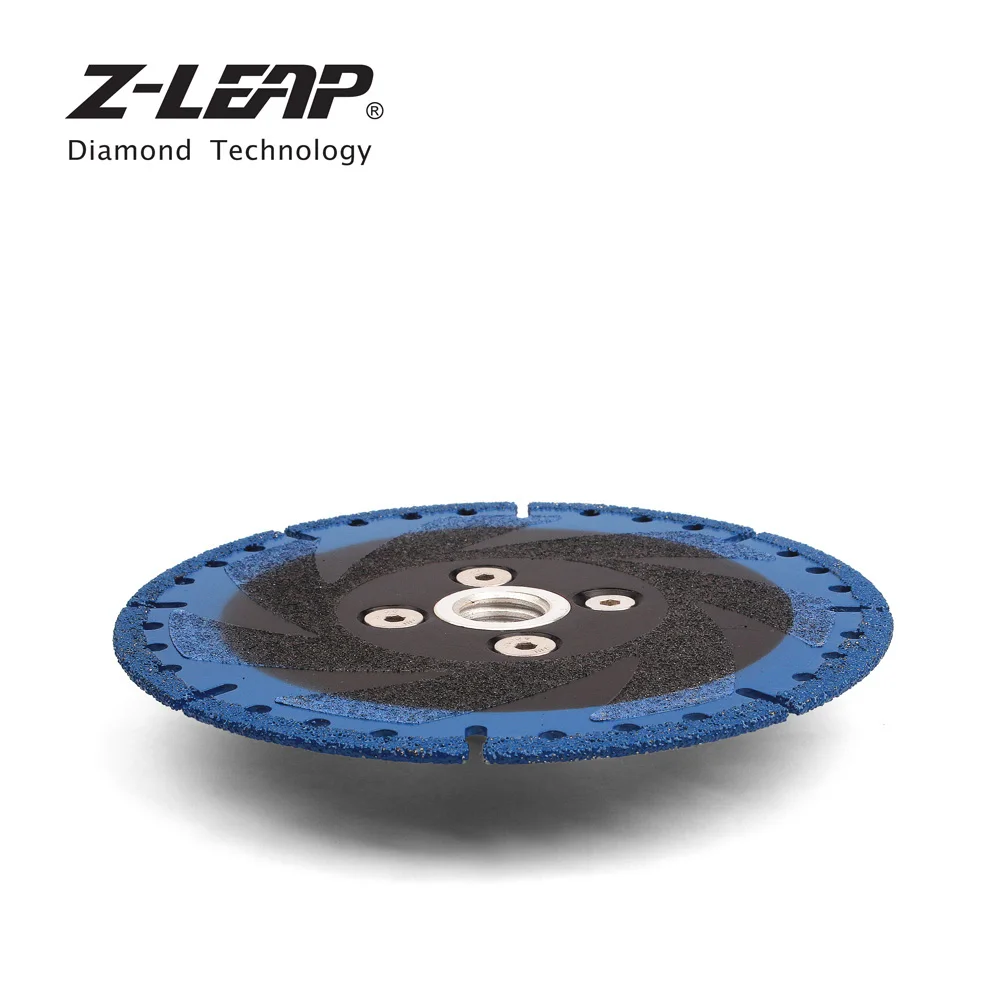 Z-LEAP 5 "125 มิลลิเมตรสูญญากาศ Brazed เพชรตัด 5/8-11 หรือ M14 หน้าแปลน Multi อเนกประสงค์กู้ภัยบดล้อ