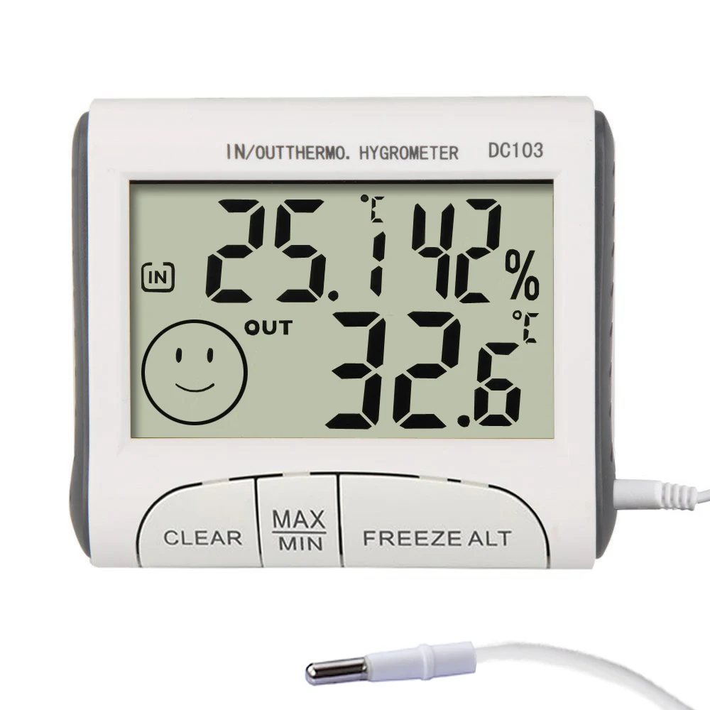 MOSEKO Household Indoor & Outdoor Temperature Humidity Meter Temperature Display Thermometer Hygrometer Monitor Weather Station