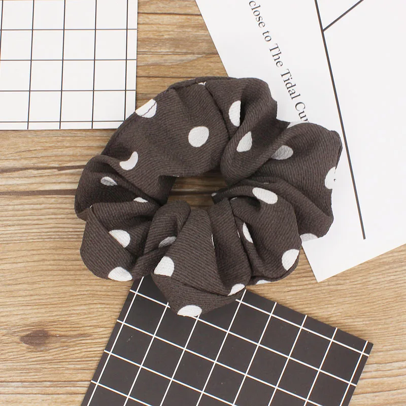 ALTOBEFUN Big Dot Girl Hair Accessories Women Fashion Elastic Hair Holder Female Scrunchies Lady Ponytail Hair Hairties SS010