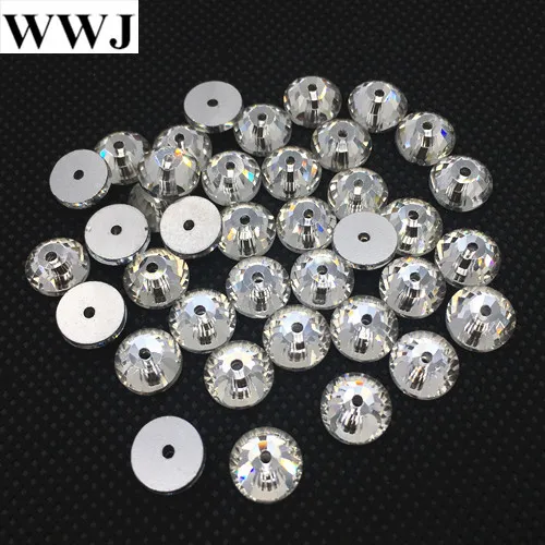 Wholesale 3mm 4mm 5mm 6mm 8mm Round Shape Sew On Stone Crystal Color XILION Lochrose Sew On rhinestone One Hole