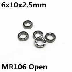 10Pcs MR106 L-1060 6x10x2.5 mm Open Deep Groove Ball Bearing Miniature Bearing High Quality