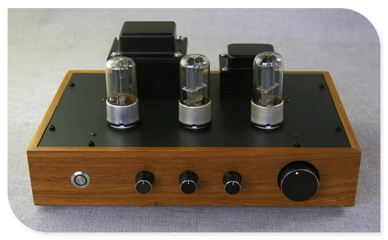 latest promotional crude wood case 6N8P tube preamplifier 6Z5P tube rectification Tube amp Tube preamplifier with Tone preamp