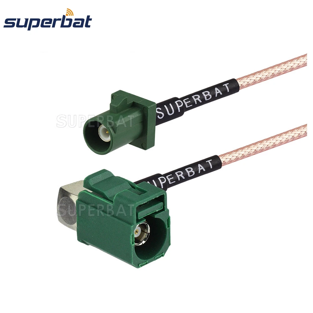 Superbat SIRIUS Extension Assembly Cable Fakra E Female Right Angle Connector to Male Pigtail RG316 6M for Navigation Radio