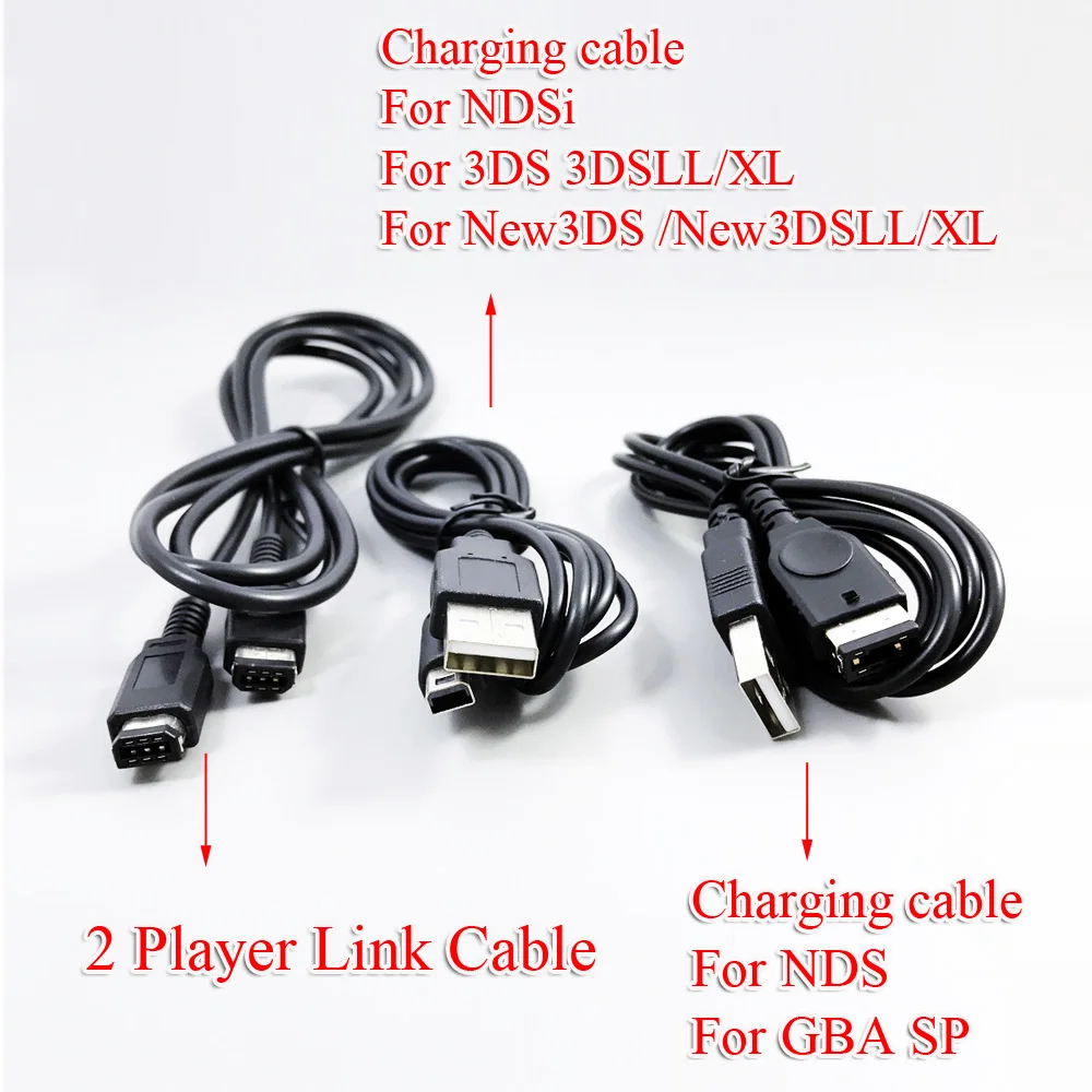 

ChengHaoRanBlack 1M USB Charger Cable for Nintend Game Cube for NGS GS 2DS NDSi 3DS 3DSLL/XL new3DS new3DSLL/XL GBA SP NDS Cable