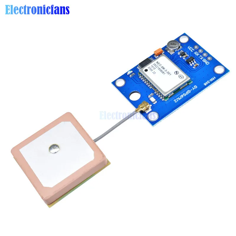 1Set NEO-6M GPS Module GY-GPS6MV2 NEO6MV2 Buit-in EEPROM APM2.5 Antenna 3V-5V RS232 TTL Board for Arduino Flight Control