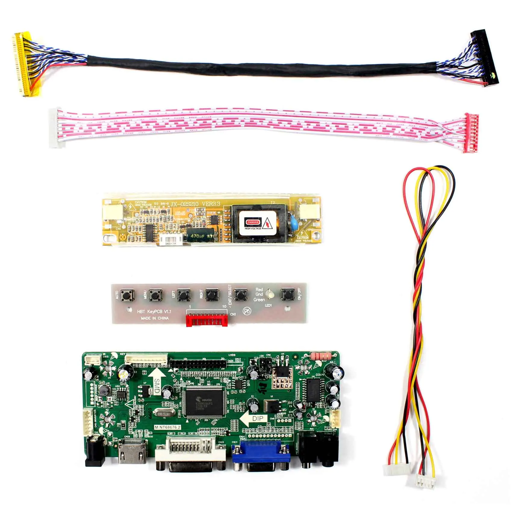 H DMI DVI VGA Audio Control Board For 17inch 1920x1200 LQ170M1LA04 LCD Screen