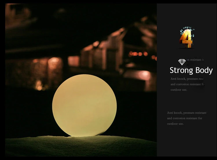 Rechargeable Remote Control LED Ball Night Lights Indoor Home Table Lamp Garden Lawn Wedding Party KTV Bar New Year Decoration