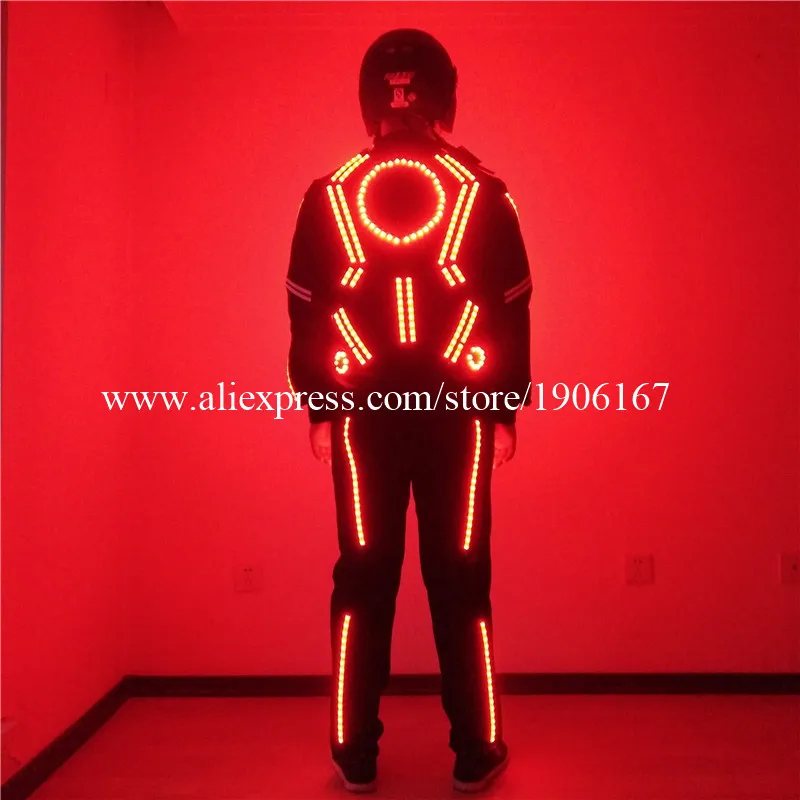 Led RGB Luminous Robot Suit Stage Led Light Performance Dance Wear Ballroom Costume Halloween Christmas Masquerade Party Clothes