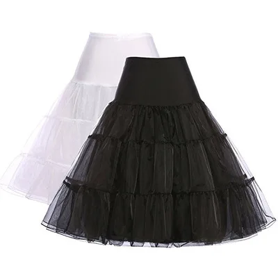 Anágua de tule vintage feminina, cintura alta, tutu plissado, crinolina, moda verão