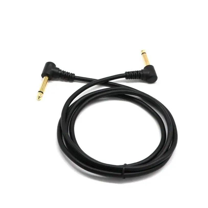 6.35mm 1/4 inch 90 Degree Right Angle Jack Audio Mono Guitar Cable 1.5m_KXL0818