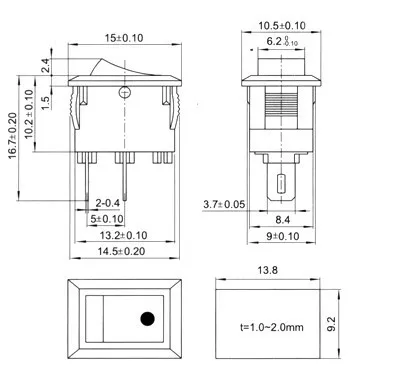 Free Delivery, ship type switch boat 3 a quality long and 1.5 CM wide and 1 CM high 1 CM of small white