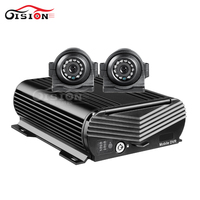 Wifi GPS 4G 4CH HDD Hard Disk 1080P Video/Audio Realtime Monitoring Vehicle Mobile Dvr Recoreder +2Pcs Front Side View Cameras