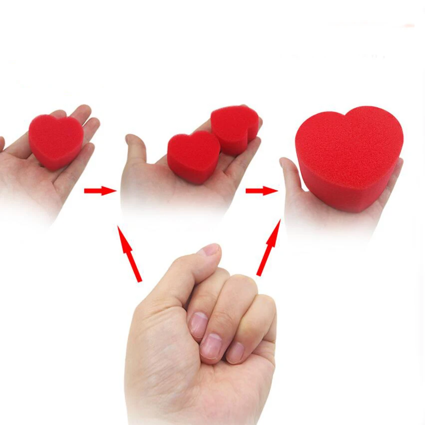 Sponge Hearts Close Up Street Magic Tricks Toys Props Wholesale And Retail