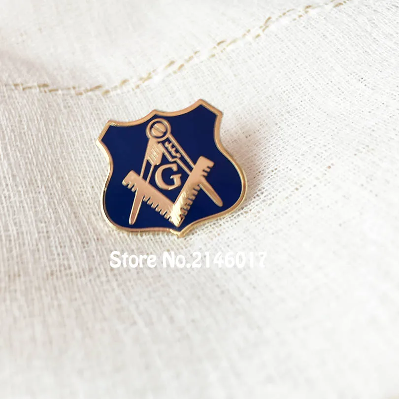 

50pcs Custom Hard Enamel Pins Freemason Masons Badge Metal Craft Brooch Gift Masonic Lapel Pin Blue Lodge Square and Compass G