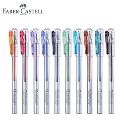 Faber Castell-Caneta Gel Verdadeira com Twinball para Escrita Super Suave, Impede Vazamento de Tinta, 0.5mm, 12Pcs