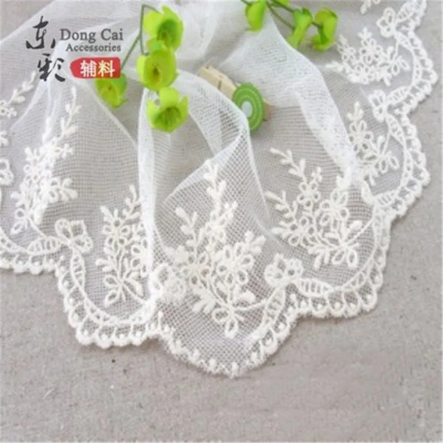 

15yards*9.5cm High Quality White Lace Ribbon for Decoration Embroidery Lace for DIY Sewing Crafts Wedding Dressing Accessories