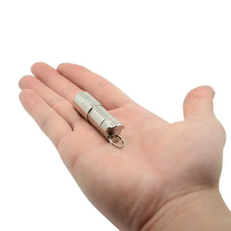 Mini Keychain Flashlight LED Torch USB Rechargeable Pocket Flash Light Strong Stainless Steel Key Chain Lamp Super Small Lantern