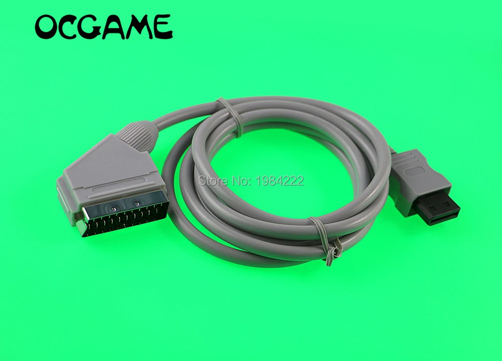 OCGAME 1pc Good quality High quality 180cm RGB Scart Cable Lead Cord for Wii/wii u PAL